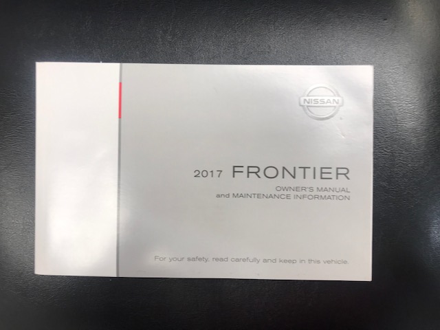 17FRONTIERBOOK - : 17 FRONTIER OWNERS MANUAL for Nissan Image