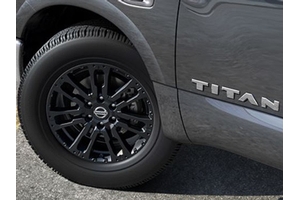 999W1W4000 - Wheels: Wheel - 20" Black Alloy Wheel with Center Cap and 6 Lug Nuts (40224 ZP50A) for Nissan: TITAN Image