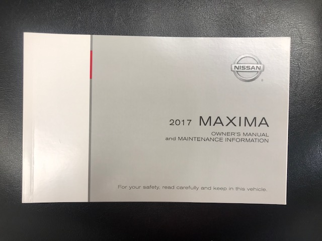 17MAXIMABOOK - : 2017 MAXIMA OWNERS MANUAL for Nissan Image