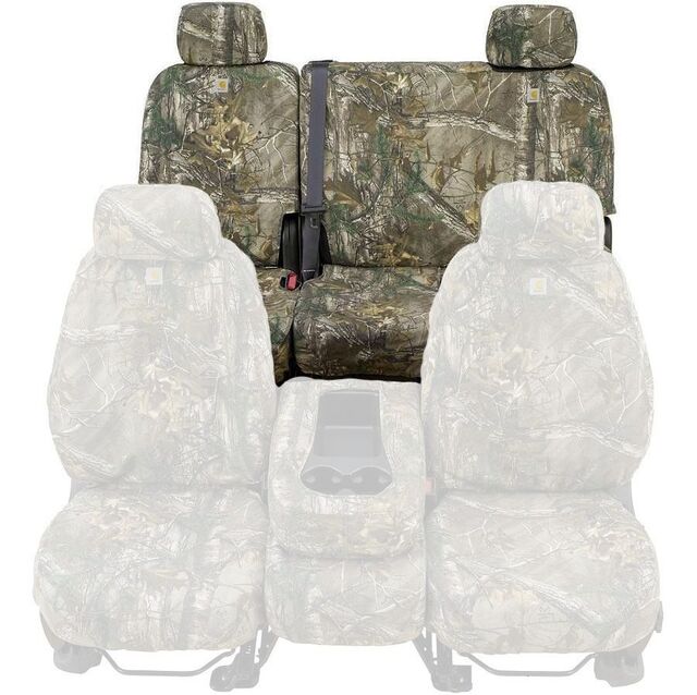 VML3Z1863812E - Interior: Carhartt RealTree Xtra Brown Camo 60/40 Seat Cover for F-150 Super Cab for Ford: E-350 Super Duty, E-450 Super Duty, F-150, F-250 Super Duty, F-350 Super Duty, F-450 Super Duty, F-550 Super Duty Image