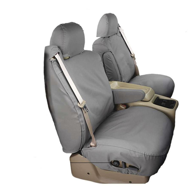 VML3Z15600D20DC - Interior: Charcoal Front Captains Chair Seat Covers for Ford F-150 for Ford: E-350 Super Duty, E-450 Super Duty, F-150, F-250 Super Duty, F-350 Super Duty, F-450 Super Duty, F-550 Super Duty Image