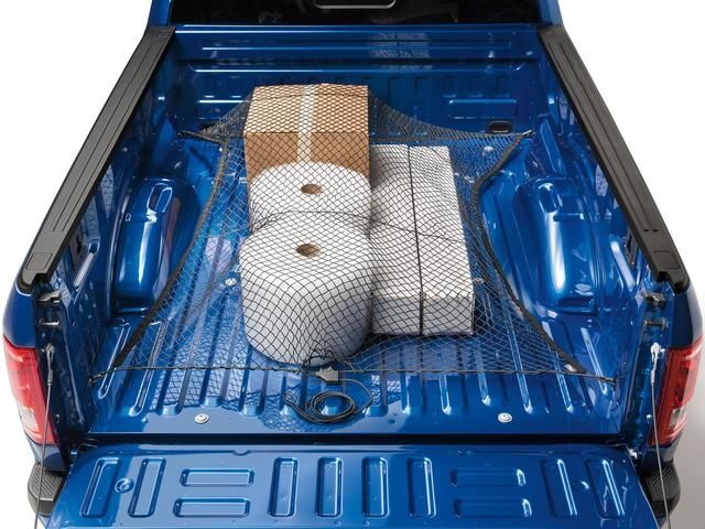 HC3Z99550A66A - Exterior: Horizontal Mount Bed Net for Ford Trucks with 6.75' or 8' Bed for Ford: E-350 Super Duty, E-450 Super Duty, F-150, F-250 Super Duty, F-350 Super Duty, F-450 Super Duty, F-550 Super Duty Image