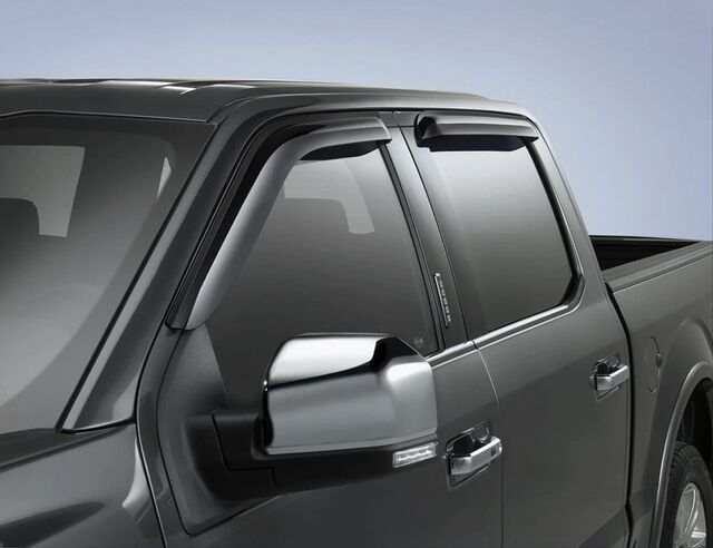 VGL3Z18246B - Exterior: Side Window Deflector for Ford F-150 and Super Duty Super Cab for Ford: E-350 Super Duty, E-450 Super Duty, F-150, F-250 Super Duty, F-350 Super Duty, F-450 Super Duty, F-550 Super Duty Image