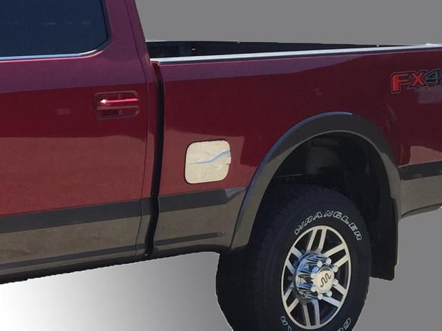 VHC3Z99405A26B - Exterior: Chromed Fuel Door Cover for Ford Super Duty for Ford: E-350 Super Duty, E-450 Super Duty, F-250 Super Duty, F-350 Super Duty, F-450 Super Duty, F-550 Super Duty Image