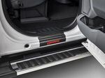 VML3Z99132A08D - : Red on Black Tufskinz Textured Door Sill Protection for Ford F-150 for Ford: F-150 Image