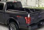 VFL3Z9955200C - : Chrome Bed Rails With Black End Caps for Ford F-150 with 5.5' Bed for Ford: F-150 Image