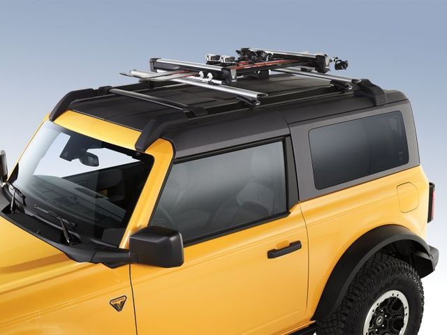 VM1PZ7855100G - Hauling: Thule Flat-Top, Rack-Mount Ski and Snowboard Carrier for Ford: Bronco, Bronco Sport, C-Max, E-350 Super Duty, E-450 Super Duty, EcoSport, Edge, Escape, Expedition, Explorer, Explorer Sport Trac, F-150, F-250 Super Duty, F-350 Super Duty, F-450 Super Duty, F-550 Super Duty, Fiesta, Flex, Focus, Fusion, Maverick, Mustang Mach-E, Ranger, Taurus X, Transit Connect | Lincoln: Aviator, Corsair, MKC, MKX, MKZ, Nautilus, Navigator Image