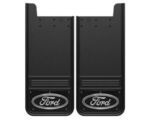 VHC3Z16A550N - : Black Oval on Black Rear Gatorback Splash Guards for Ford Super Duty SRW for Ford: E-350 Super Duty, E-450 Super Duty, F-250 Super Duty, F-350 Super Duty, F-450 Super Duty, F-550 Super Duty Image