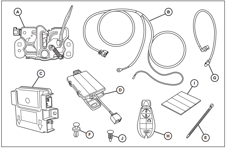 82214054AC - Audio/Video and Electronics Accessories: Remote Start Kit for Mopar Image