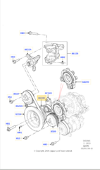 LR121781 - Cooling System: 2019-2020 Land-Rover Serpentine Belt for Land Rover: Defender 110, Defender 130, Defender 90, Discovery, Range Rover, Range Rover Sport, Range Rover Velar Image