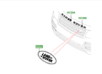LR053190 - Body: Emblem for Land Rover: Discovery, Discovery Sport, Range Rover, Range Rover Evoque, Range Rover Sport, Range Rover Velar Image