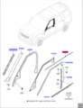 LR106791 - Body: Pillar Molding Retainer Strip for Land Rover: Discovery Image