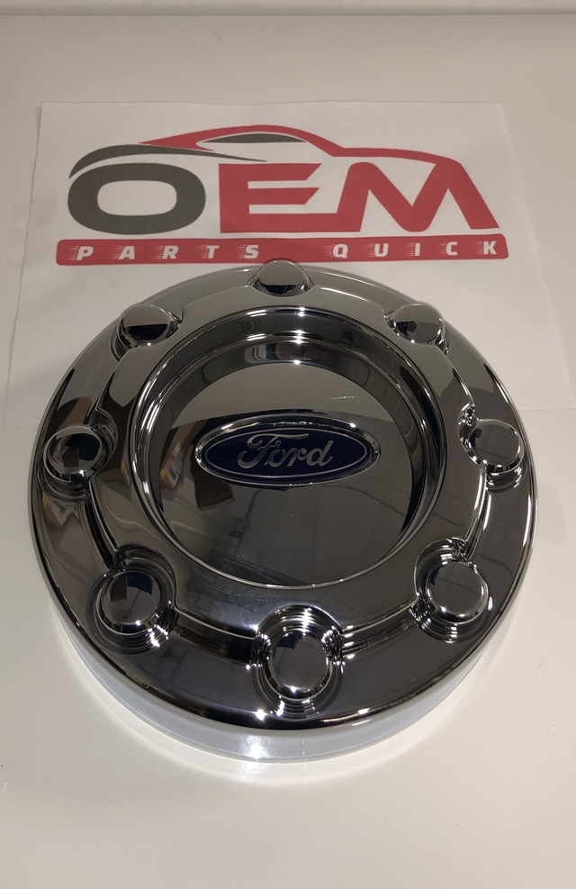 5C3Z1130YA - Wheels: Chromed Center Caps - Rear for Ford: E-350 Super Duty, E-450 Super Duty, F-250 Super Duty, F-350 Super Duty, F-450 Super Duty, F-550 Super Duty Image