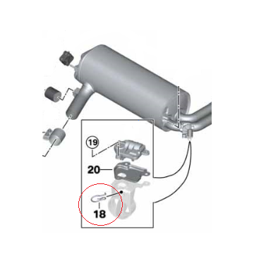 18307628041 - Exhaust: Actuator Cover for BMW: 228i Gran Coupe, 228i xDrive Gran Coupe, 230i, 230i xDrive, 320i, 320i xDrive, 330e, 330i, 330i xDrive, 340i, 340i xDrive, 428i, 428i xDrive, 430i, 430i Gran Coupe, 430i xDrive, 430i xDrive Gran Coupe, 435i, 435i xDrive, 440i, 440i xDrive, 530e, 530e xDrive, 530i, 530i xDrive, 540i, 540i xDrive, 640i xDrive Gran Turismo, 740e xDrive, 740i, 740i xDrive, 745e xDrive, 750i, 750i xDrive, 840i, 840i Gran Coupe, 840i xDrive, 840i xDrive Gran Coupe, M235i xDrive Gran Coupe, M240i xDrive, M340i, M340i xDrive, M440i, M440i Gran Coupe, M440i xDrive, M440i xDrive Gran Coupe, M5, M550i xDrive, M760i xDrive, M8, M8 Gran Coupe, M850i xDrive, M850i xDrive Gran Coupe, X1, X2, X5, X6, X7, Z4 Image