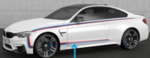51142351090 - : F82 M4 M Performance Motorsport Stripes Film Set for BMW: M4 Image
