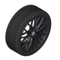 36112289748 - : F30/31/32/33/36 3 &amp; 4 Series M Performance 18" Style 405M Black Winter Wheel/Tire - 8x18 for BMW Image