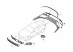 51128077594 - : ​G14/15/16 8 Series Rear Bottom Bumper Trim Panel (CFK) for BMW Image