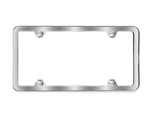 82122456419 - Exterior: Brushed Slimline Plate Frame for BMW: 230i, 230i xDrive, 320i, 320i xDrive, 328d, 328d xDrive, 330e, 330i, 330i GT xDrive, 330i xDrive, 340i, 340i GT xDrive, 340i xDrive, 430i, 430i xDrive, 440i, 440i xDrive, 530i, 530i xDrive, 540d xDrive, 540i, 540i xDrive, 640i, 640i Gran Coupe, 640i xDrive, 640i xDrive Gran Coupe, 640i xDrive Gran Turismo, 650i, 650i Gran Coupe, 650i xDrive, 650i xDrive Gran Coupe, 740i, 740i xDrive, 750i, 750i xDrive, 840i, Alpina B6 xDrive Gran Coupe, Alpina B7, M2, M240i, M240i xDrive, M3, M340i, M4, M5, M550i xDrive, M6, M6 Gran Coupe, M760i xDrive, M8, X1, X2, X3, X4, X5, X6, X7, Z4 Image