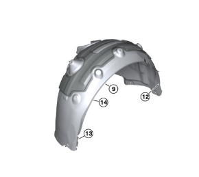 Genuine BMW 51-71-9-498-284 | Cover Wheel Housing Rear Right