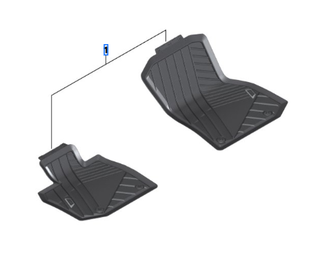 Genuine BMW 51-47-5-B3C-4D8 | G45 X3 All Weather Floor Mats