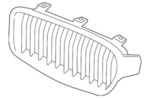 51135A3D033 - : Grille Front Left 519990 for BMW Image