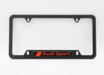 ZAW071801L - Exterior: Audi Sport License Plate Frame - Carbon Fiber for Audi: A3, A3 Quattro, A4 allroad, A4 Quattro, A5 Quattro, A5 Sportback, A6 allroad, A6 Quattro, A7 Sportback, A8 Quattro, e-tron GT, e-tron Sportback, Q4 e-tron, Q5, Q5 Sportback, Q7, Q8, Q8 e-tron, R8, RS e-tron GT, RS3, RS5, RS5 Sportback, S3, S4, S5, S5 Sportback, S6, S8, SQ5, SQ5 Sportback, SQ7, SQ8, SQ8 e-tron, TT Quattro, TT RS Quattro, TTS Quattro Image