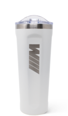 80905A9F496 - : ​​BMW 20oz Quatro M Travel Tumbler - Frozen Brilliant Metallic White for BMW Image