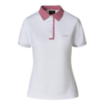 WAP6040XS0LTYC - : Taycan Collection, Women's White/Rose Polo Shirt for Porsche Image