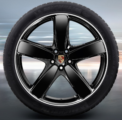 Genuine Porsche 95B-601-025-EM-041 |Alloy Wheel Black - 9