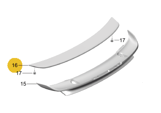 99150493900A3G - : 991-2 911 Turbo Rear Upper Spoiler, Aerokit - Carbon Fiber for Porsche Image