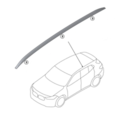 PKF25ROOFRAILS - : F25 X3 Roof Rail Retrofit Kit - Satin Silver for BMW: X3 Image