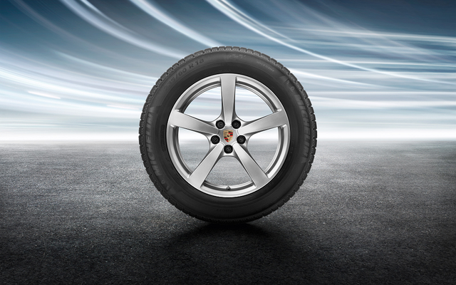 95B044641A - : ​95B-2 Macan Gen 2 (2019+) 18" Macan Silver Winter Wheel/Tire Set for Porsche: Macan Image