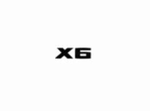 51142472840 - : G06 X6 M Performance Gloss Black Lettering Black Painted Emblem - "X6" for BMW Image