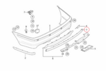 51127893306 - : Rear Center Bumper Molding (M Sport) for BMW Image