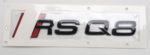 4M8853740AT94 - : Gloss Black Hatch Emblem - "RSQ8" for Audi: RS Q8 Image