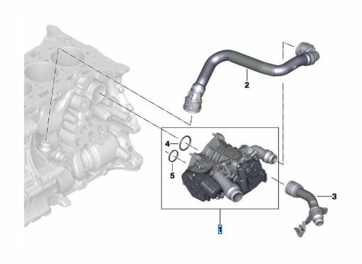 11538642560 - Cooling System: Thermostat for BMW: 230i, 230i xDrive, 330e, 330e xDrive, 330i, 330i xDrive, 430i, 430i Gran Coupe, 430i xDrive, 430i xDrive Gran Coupe, 530e, 530e xDrive, 530i, 530i xDrive, X3, X4, Z4 Image