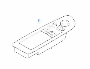 61319216523 - Electrical: Window Switch for BMW Image