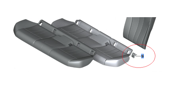 Genuine BMW 52-20-7-451-018 Cover Isofix Schwarz FREE