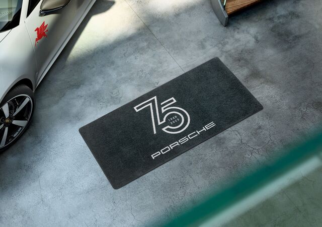 9Y0044070C - Miscellaneous: Protective Garage Floor Mat - 75 Years of Porsche for Porsche: 718 Boxster, 718 Cayman, 718 Spyder, 911 Image