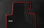 51472339459 - : F22/23 2 Series, F87 M2 Carpeted Floor Mats, Front - Sport Line (Black/Red) for BMW: 228i, 228i xDrive, 230i, 230i xDrive, M235i, M235i xDrive, M240i, M240i xDrive Image