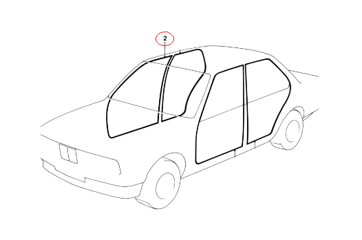 51711876152 - Body: Weather-strip On Body for BMW Image