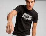 80155B5F456 - : BMW M Motorsport Puma New ESS Car Graphic Tee - Black for BMW Image