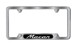 PNA70400600 - : Brushed Stainless Steel License Plate Frame - Macan for Porsche Image