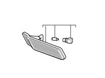99763103402 - : ​997 911 (2005-2012) Clear Turn Signal Side Marker Light - Right for Porsche Image