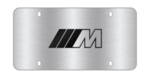 82125B4DBE6 - : ​BMW M Marque Plate in Stainless Steel - Brushed for BMW: 230i, 330i, 430i, 430i Gran Coupe, 530i, 740i, 840i, 840i Gran Coupe, M2, M240i, M3, M340i, M4, M440i Gran Coupe, M5, M8, X1, X2, X3, X4, X5, X6, X7, Z4 Image