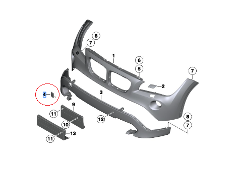 51117345034 - Body: Tow Hook Cover for BMW Image