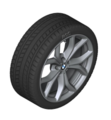36112462592 - : G05 X5, G06 X6 19" Style 735 Ferric Grey Winter Wheel/Tire - 9x19 for BMW Image
