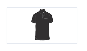 WAP30000S0J - : Porsche Script Logo Polo - Black for Porsche Image
