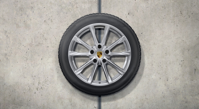 98204460008 - Wheels: 982 718 (2017+) Boxter/Cayman 19" Boxster S Winter Wheel/Tire Set (Continental) for Porsche: 718 Boxster, 718 Cayman Image