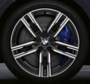 36115A24012 - : G14/G15/G16 8 Series 19" Style 727M Double Spoke Orbit Grey Winter Wheel/Tire - 8Jx19 for BMW Image
